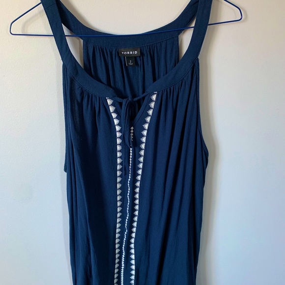 torrid Tops - Torrid Long Navy Tank Top (2X)